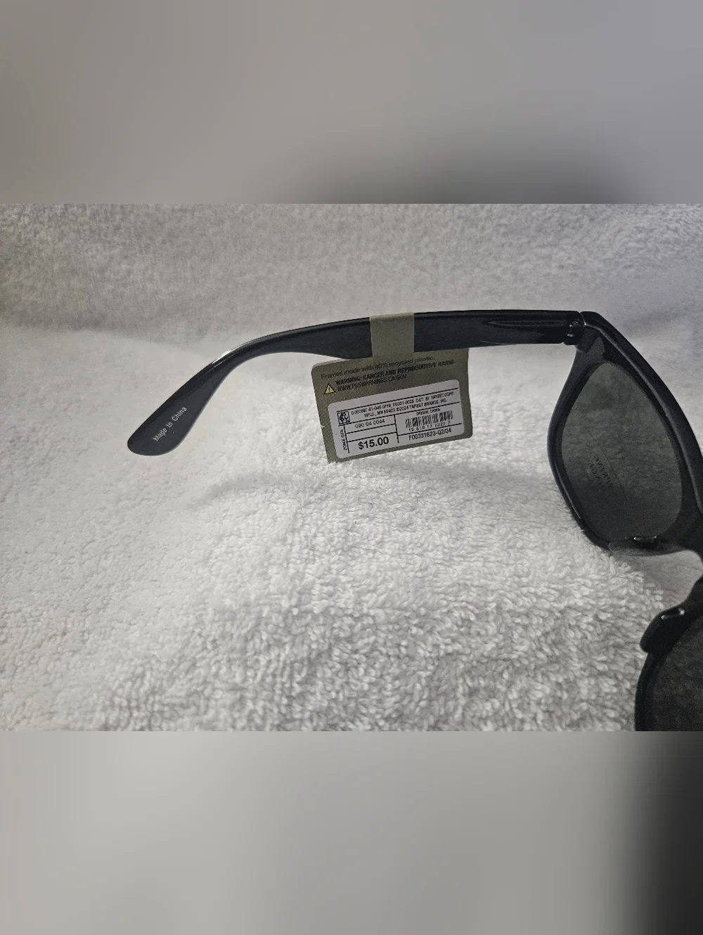 Goodfellow & Co Men’s Black Plastic Round Sunglasses Gray Lens UV Spring Hinge - Picture 7 of 7